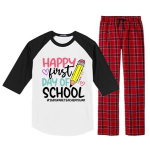 2Nd Grade Teacher Squad Happy First Day Of School Cool Gift Raglan Sleeve Pajama Set