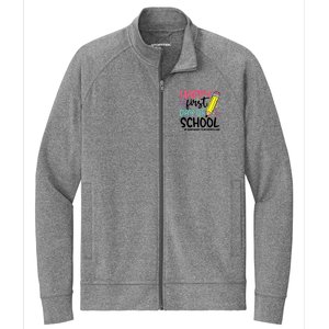 2Nd Grade Teacher Squad Happy First Day Of School Cool Gift Stretch Full-Zip Cadet Jacket