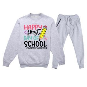 2Nd Grade Teacher Squad Happy First Day Of School Cool Gift Premium Crewneck Sweatsuit Set