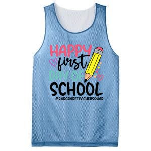 2Nd Grade Teacher Squad Happy First Day Of School Cool Gift Mesh Reversible Basketball Jersey Tank