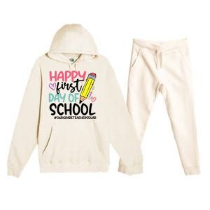 2Nd Grade Teacher Squad Happy First Day Of School Cool Gift Premium Hooded Sweatsuit Set