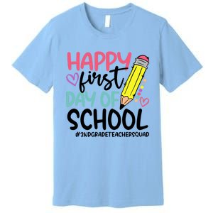 2Nd Grade Teacher Squad Happy First Day Of School Cool Gift Premium T-Shirt