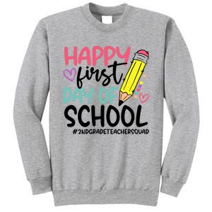 2Nd Grade Teacher Squad Happy First Day Of School Cool Gift Sweatshirt