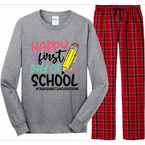 2Nd Grade Teacher Squad Happy First Day Of School Cool Gift Long Sleeve Pajama Set