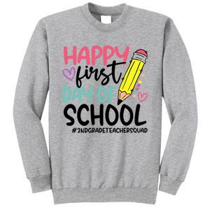 2Nd Grade Teacher Squad Happy First Day Of School Cool Gift Tall Sweatshirt