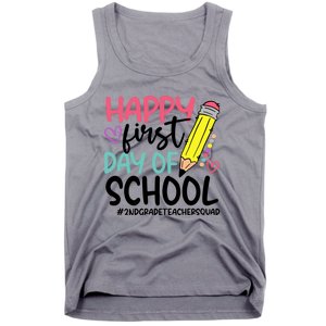 2Nd Grade Teacher Squad Happy First Day Of School Cool Gift Tank Top