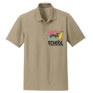 2Nd Grade Teacher Squad Happy First Day Of School Cool Gift Dry Zone Grid Polo