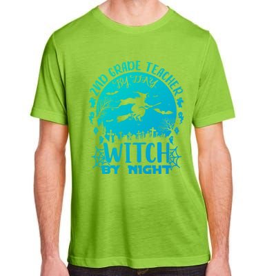 2Nd Grade Teacher By Day Witch By Night Funny Halloween Cool Gift Adult ChromaSoft Performance T-Shirt