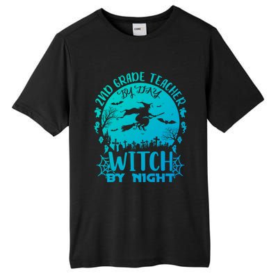 2Nd Grade Teacher By Day Witch By Night Funny Halloween Cool Gift Tall Fusion ChromaSoft Performance T-Shirt