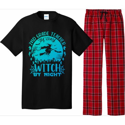 2Nd Grade Teacher By Day Witch By Night Funny Halloween Cool Gift Pajama Set