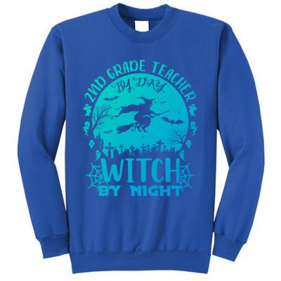 2Nd Grade Teacher By Day Witch By Night Funny Halloween Cool Gift Sweatshirt