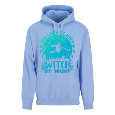 2Nd Grade Teacher By Day Witch By Night Funny Halloween Cool Gift Unisex Surf Hoodie