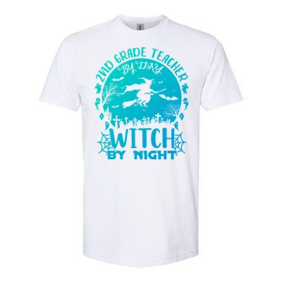 2Nd Grade Teacher By Day Witch By Night Funny Halloween Cool Gift Softstyle CVC T-Shirt