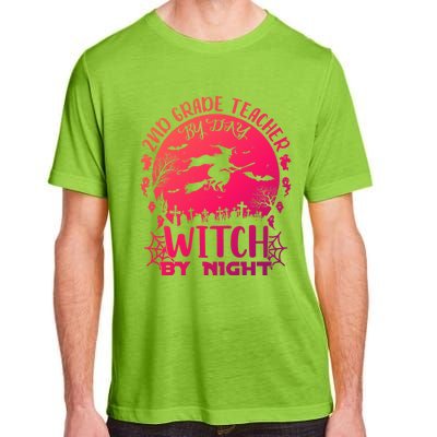 2Nd Grade Teacher By Day Witch By Night Funny Halloween Cool Gift Adult ChromaSoft Performance T-Shirt