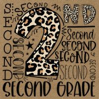 2nd Grade Typography Second Grade Teacher Back To School Cotton Canvas Backpack