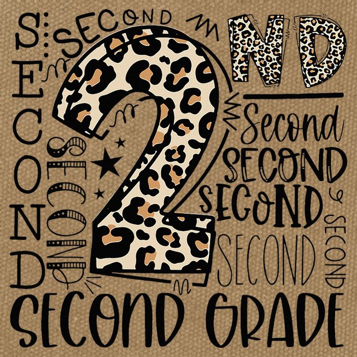 2nd Grade Typography Second Grade Teacher Back To School Cotton Canvas Backpack