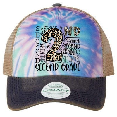 2nd Grade Typography Second Grade Teacher Back To School Legacy Tie Dye Trucker Hat