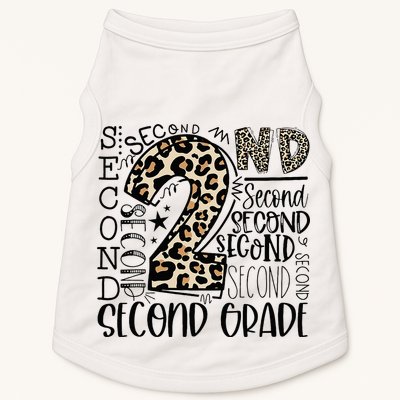 2nd Grade Typography Second Grade Teacher Back To School Doggie Tank