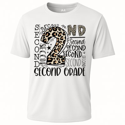 2nd Grade Typography Second Grade Teacher Back To School Performance Shirt