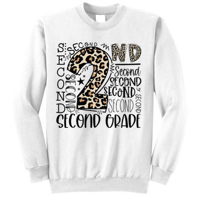 2nd Grade Typography Second Grade Teacher Back To School Sweatshirt