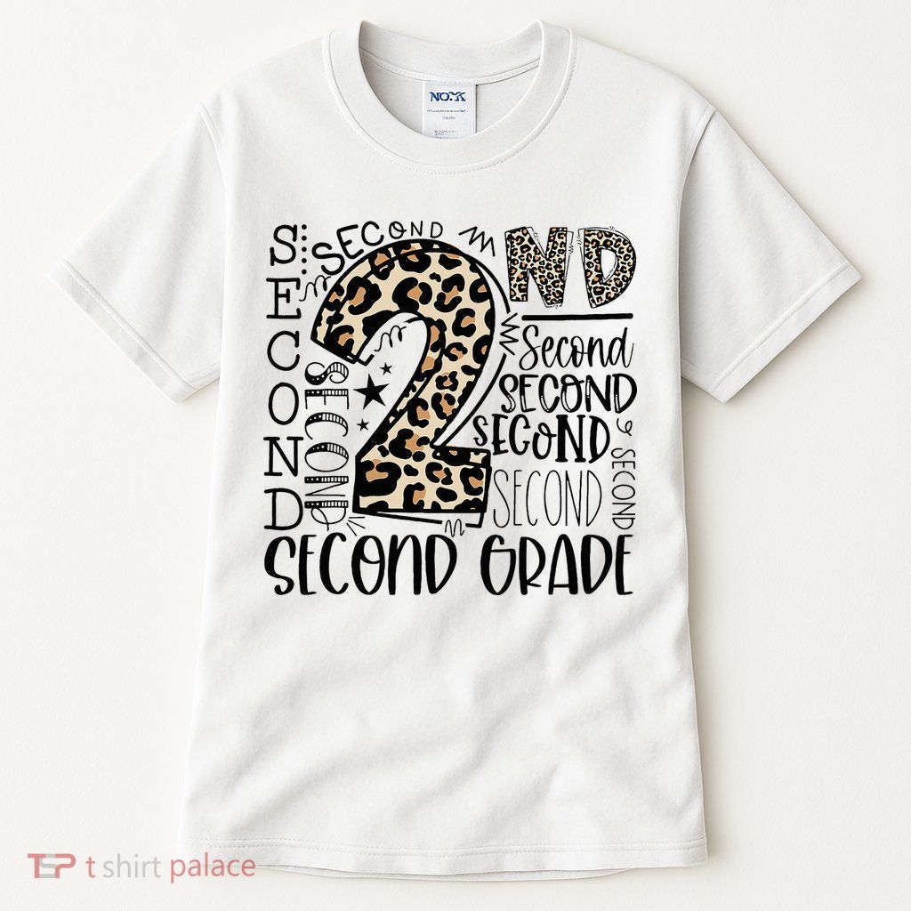 2nd Grade Typography Second Grade Teacher Back To School Tall T-Shirt