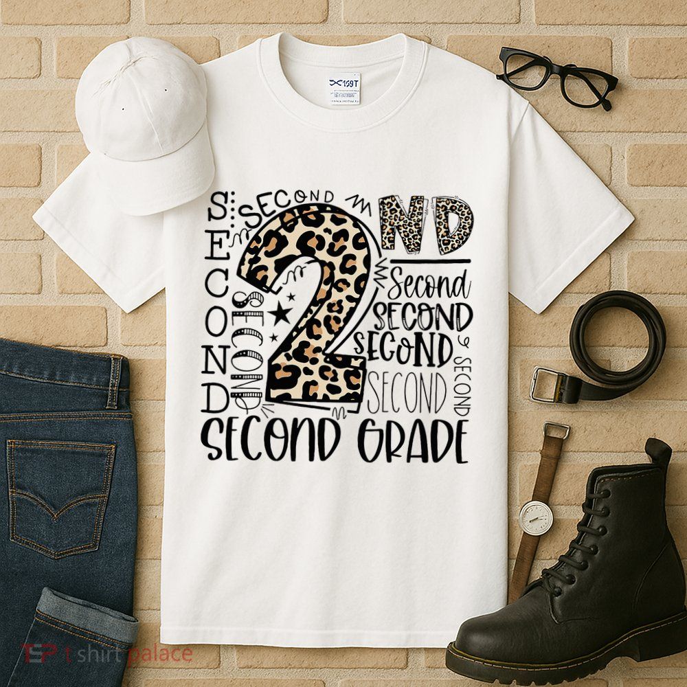 2nd Grade Typography Second Grade Teacher Back To School Tall T-Shirt