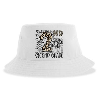 2nd Grade Typography Second Grade Teacher Back To School Sustainable Bucket Hat