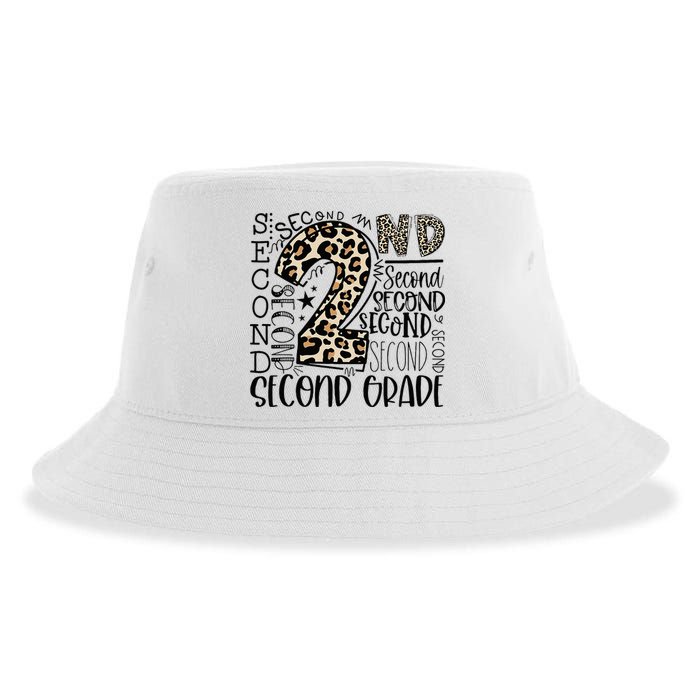 2nd Grade Typography Second Grade Teacher Back To School Sustainable Bucket Hat
