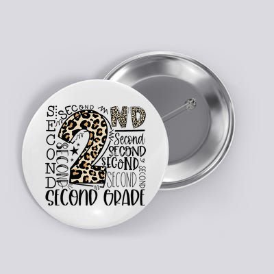 2nd Grade Typography Second Grade Teacher Back To School Button