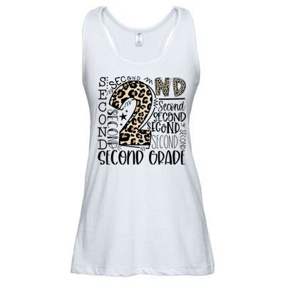 2nd Grade Typography Second Grade Teacher Back To School Ladies Essential Flowy Tank