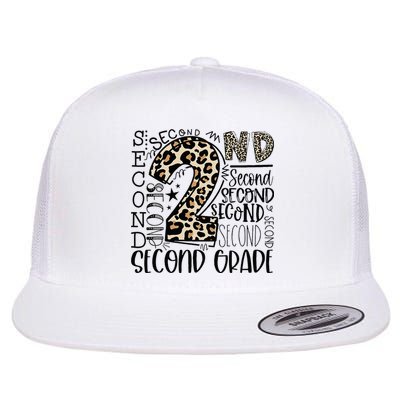 2nd Grade Typography Second Grade Teacher Back To School Flatbill Hat