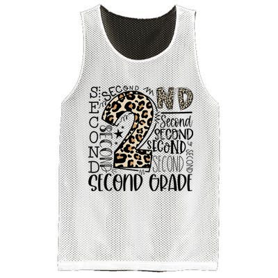 2nd Grade Typography Second Grade Teacher Back To School Mesh Reversible Basketball Jersey Tank