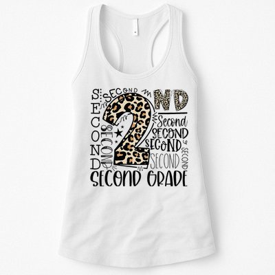 2nd Grade Typography Second Grade Teacher Back To School Womens Tank Top