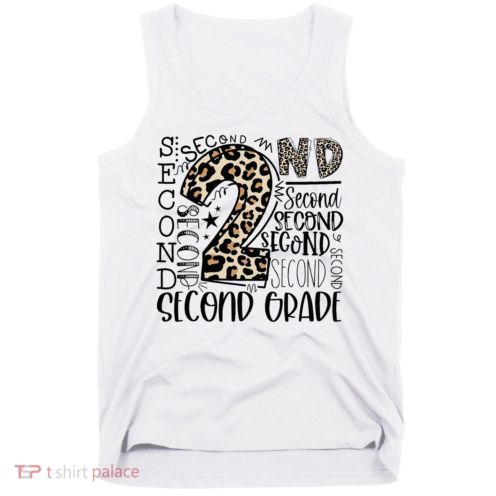 2nd Grade Typography Second Grade Teacher Back To School Tank Top