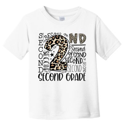 2nd Grade Typography Second Grade Teacher Back To School Toddler T-Shirt
