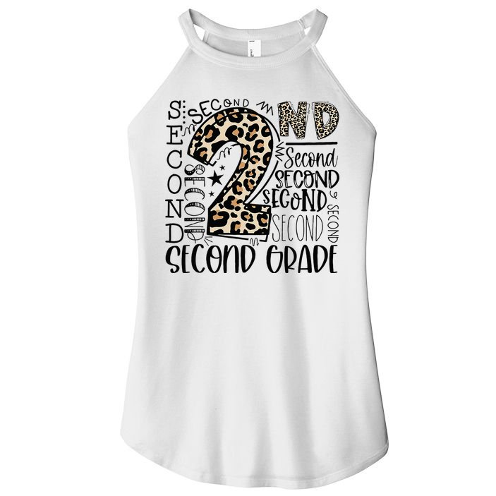 2nd Grade Typography Second Grade Teacher Back To School Women's Perfect Tri Rocker Tank