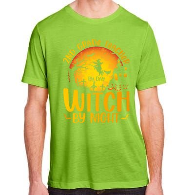 2Nd Grade Teacher By Day Witch By Night Teacher Halloween Funny Gift Adult ChromaSoft Performance T-Shirt