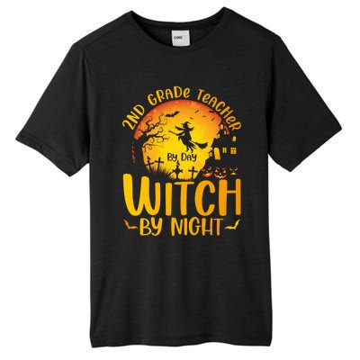 2Nd Grade Teacher By Day Witch By Night Teacher Halloween Funny Gift Tall Fusion ChromaSoft Performance T-Shirt