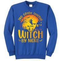 2Nd Grade Teacher By Day Witch By Night Teacher Halloween Funny Gift Sweatshirt