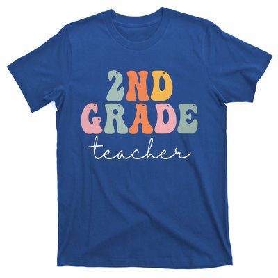 2nd Grade Teacher Retro Groovy Vintage First Day Of School T-Shirt