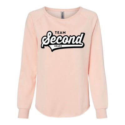 2nd Grade Team School Teacher Second Baseball Style Womens California Wash Sweatshirt