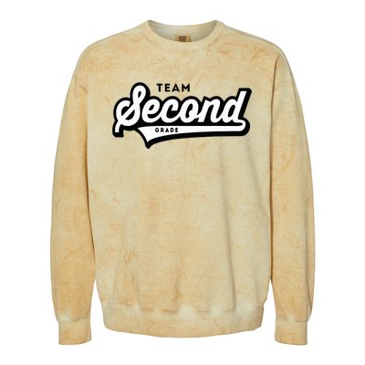 2nd Grade Team School Teacher Second Baseball Style Colorblast Crewneck Sweatshirt