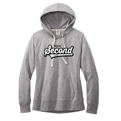 2nd Grade Team School Teacher Second Baseball Style Women's Fleece Hoodie