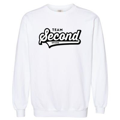 2nd Grade Team School Teacher Second Baseball Style Garment-Dyed Sweatshirt