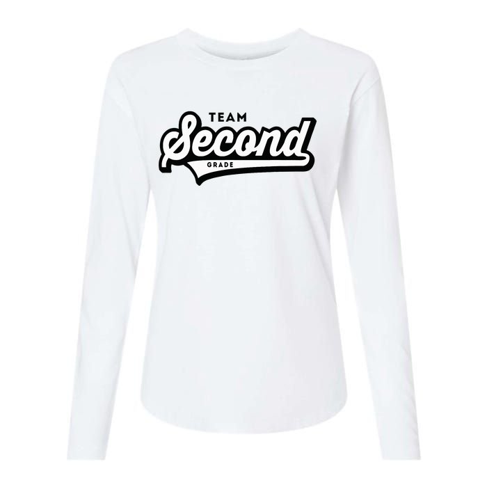 2nd Grade Team School Teacher Second Baseball Style Womens Cotton Relaxed Long Sleeve T-Shirt