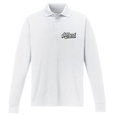 2nd Grade Team School Teacher Second Baseball Style Performance Long Sleeve Polo