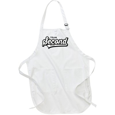 2nd Grade Team School Teacher Second Baseball Style Full-Length Apron With Pockets