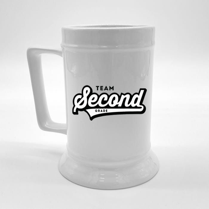 2nd Grade Team School Teacher Second Baseball Style Beer Stein