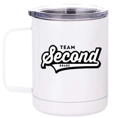 2nd Grade Team School Teacher Second Baseball Style 12 oz Stainless Steel Tumbler Cup