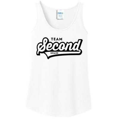 2nd Grade Team School Teacher Second Baseball Style Ladies Essential Tank